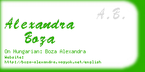 alexandra boza business card